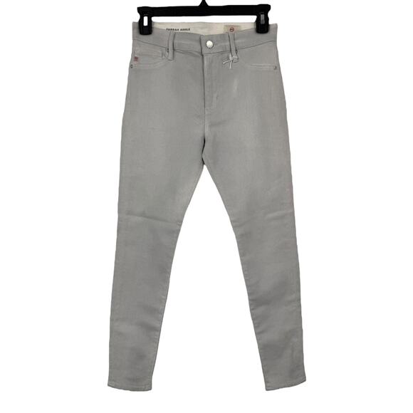 AG Adriano Goldschmied Farrah ankle high rise skinny gray sparkle size 27 - Picture 2 of 11